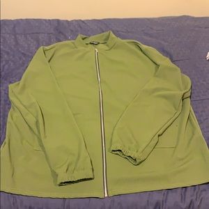 Jersey Crepe Oversized Pocket Detail Bomber